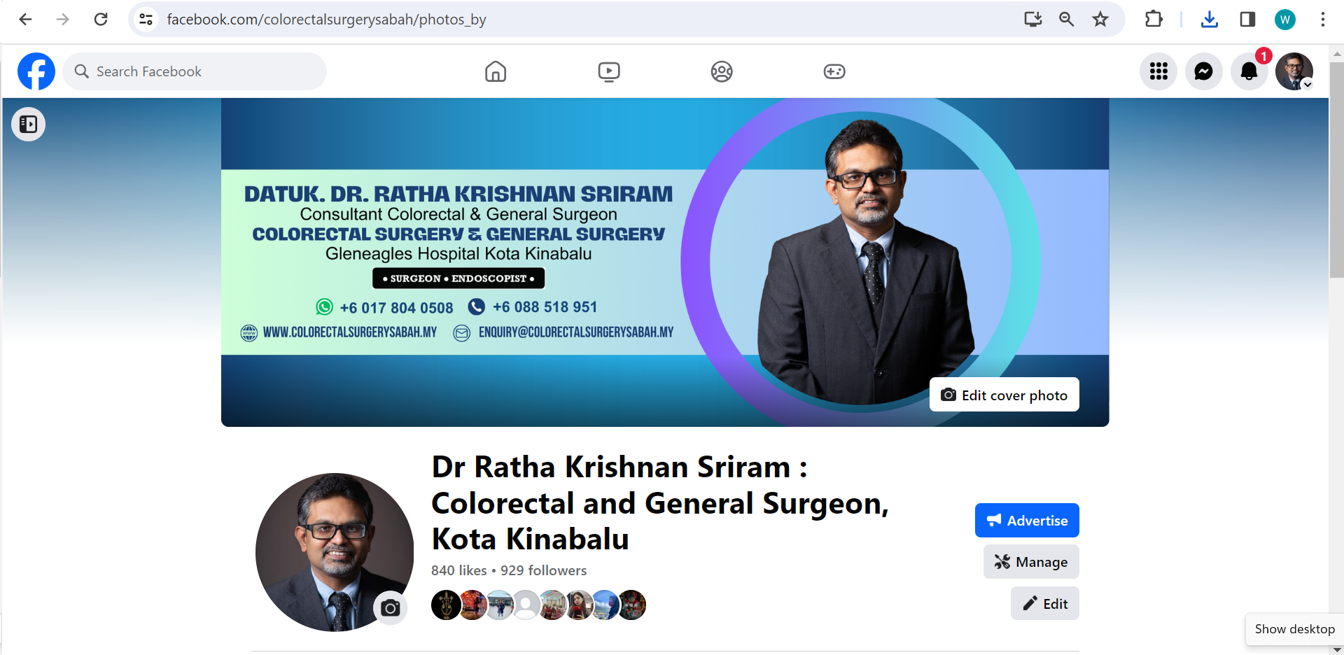 Datuk. Dr. Ratha Krishnan Sriram - Facebook