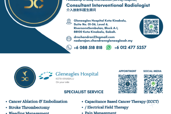 Business card design for Dr. Chandran Nadarajan